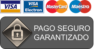Visa, Visa Electron, MasterCard, Maestro, pago seguro garantizado
